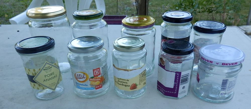Pots � confiture, conserve, etc (10 ) diff�rentes contenance 5 �vry (91)