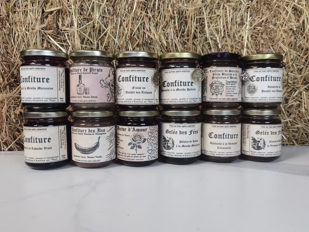 Lot de 6 pots de confiture et/ou gel�e (Permaculture Asni�res) 34 Asni�res-sur-V�gre (72)