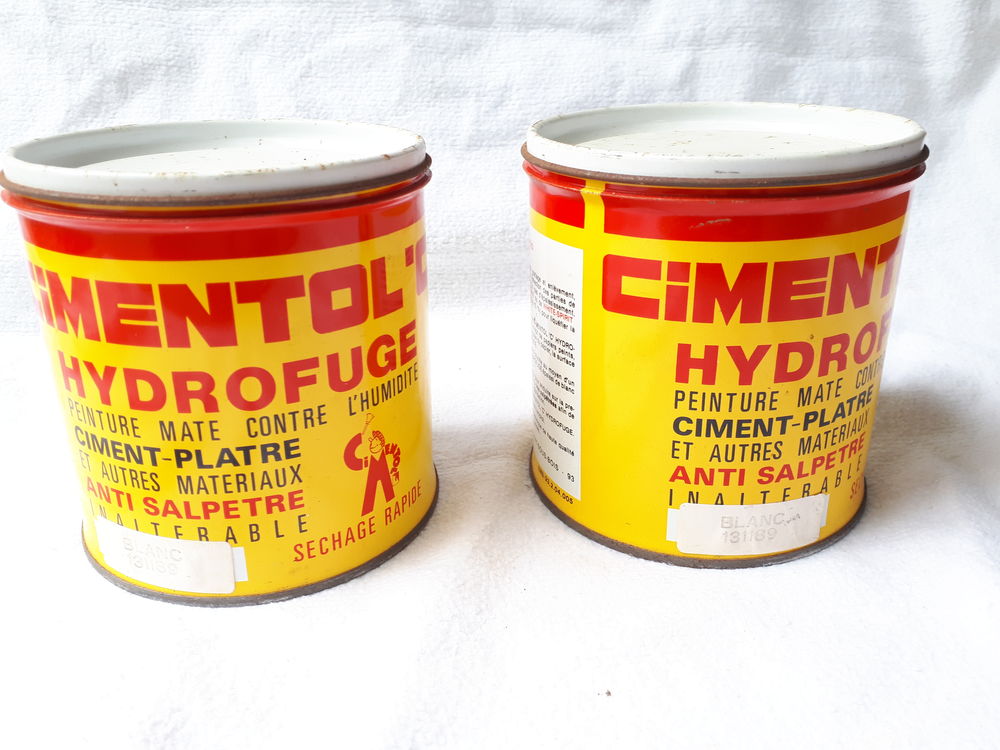 2 Pots de Peinture Hydrofuge Cimentol 'C' neufs 18 Montigny-Lencoup (77)