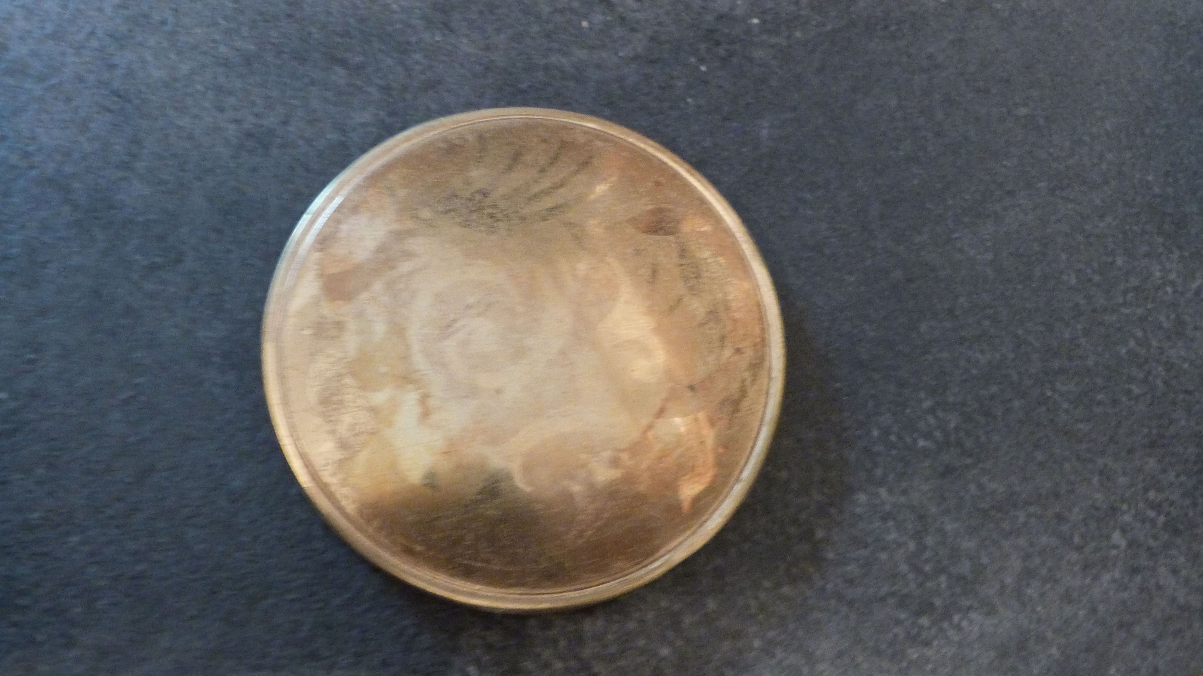 Poudrier ancien Metal doré FEMME Boite MIROIR 16 Écuisses (71)