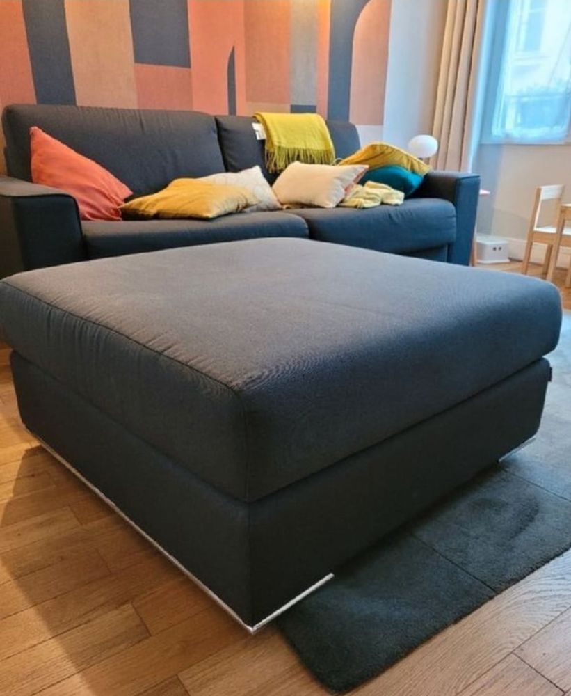 Pouf de canap� Bedeve, tissu gris anthracite 169 Paris 2 (75)