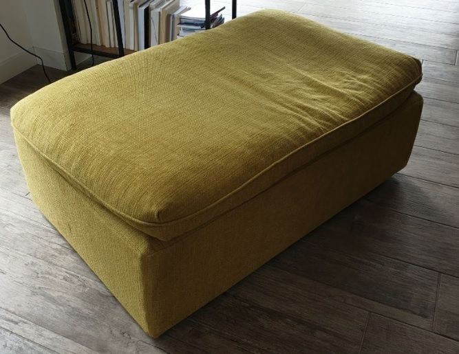 Pouf jaune moutarde 80 Allinges (74)