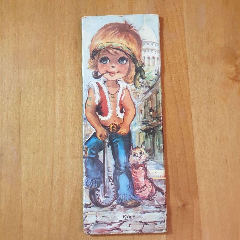 Poulbot sur bois Illustration sign�e Pitzie 7,5 X 20,5 cm 12 Antony (92)