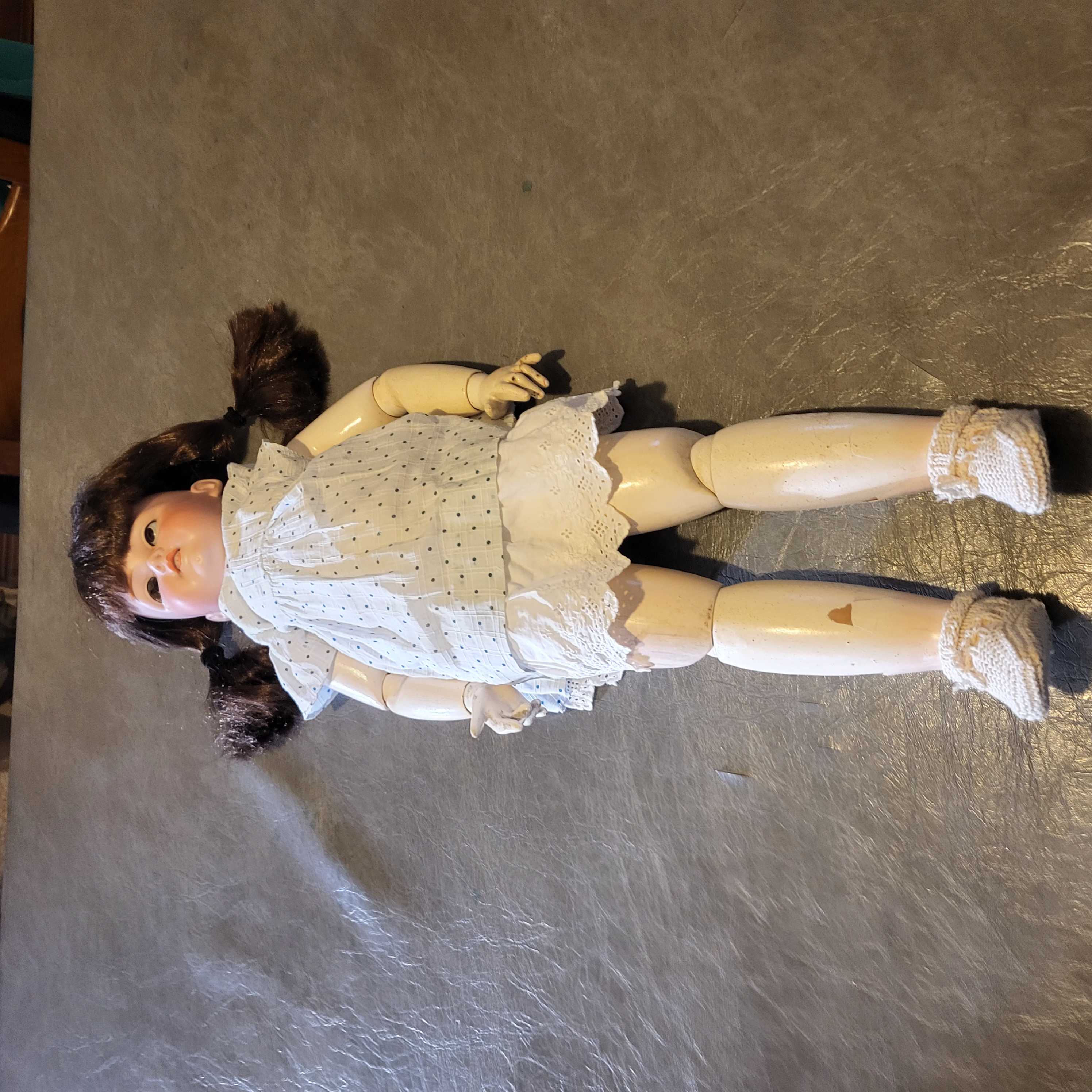 poup�e ancienne t�te porcelaine sign� 90 La Farl�de (83)