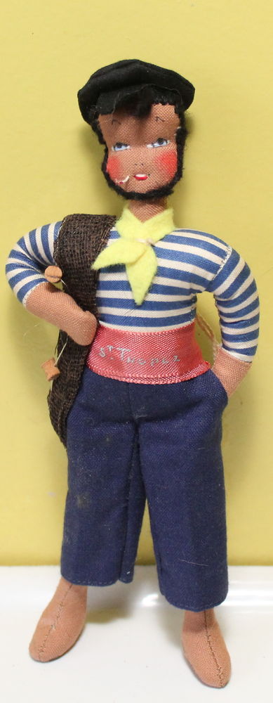 Poup�e de chiffon, marin pecheur St Tropez 1960 35 Issy-les-Moulineaux (92)