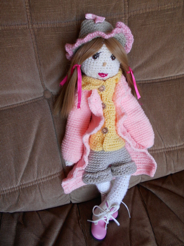 Poup�e au crochet  LOLA   fait main  H 41cm 15 Rodez (12)