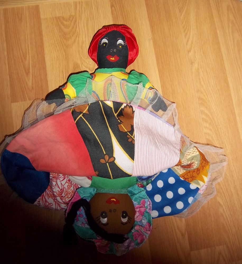 Poup�e r�versible fabrication artisanale 2 t�tes 5 Colombier-Fontaine (25)