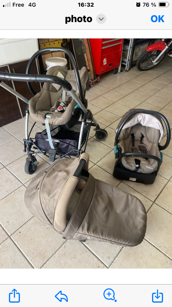 Poussette avec nacelle et 2 maxi cosy 70 Montgeron (91)