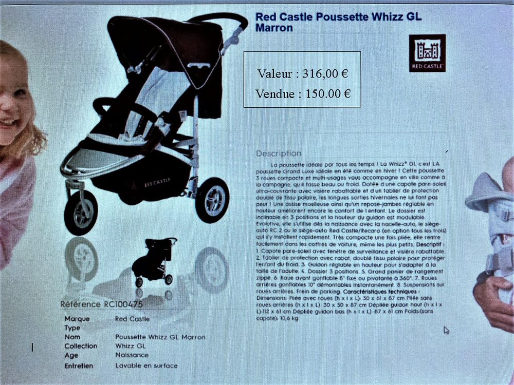 Poussette  RED CASTLE  70 Saint-Marc-le-Blanc (35)