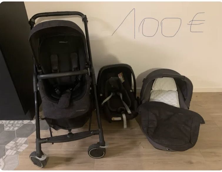 Lot poussette cosy landau b�b� confort 50� 50 Romans (01)