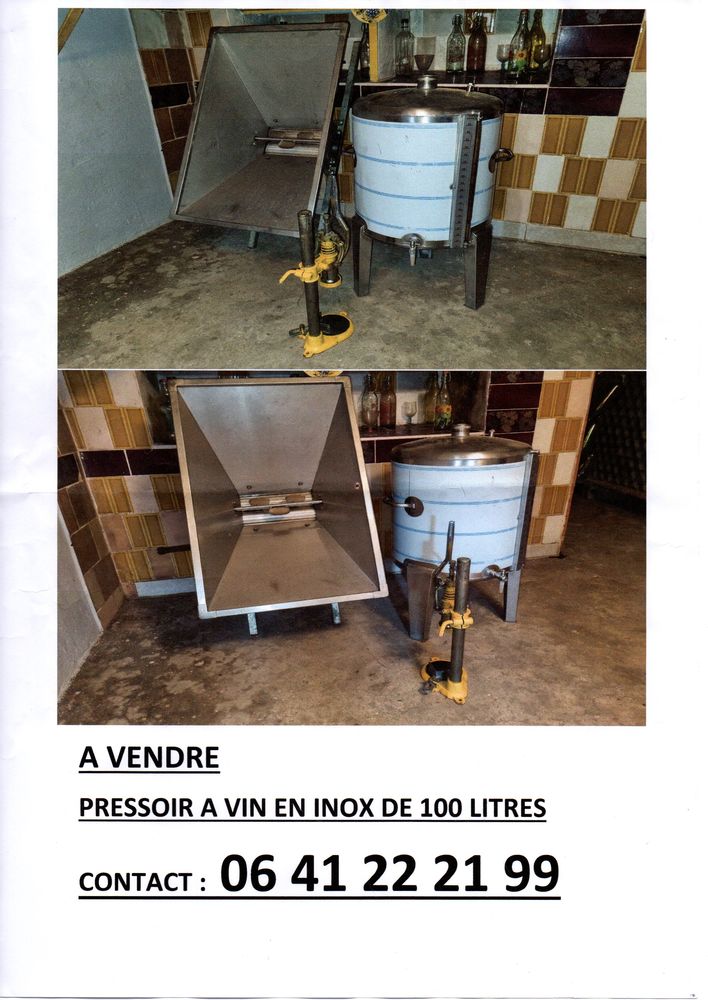 PRESSOIR A VIN EN INOX DE 100 L 0 Pizancon (26)