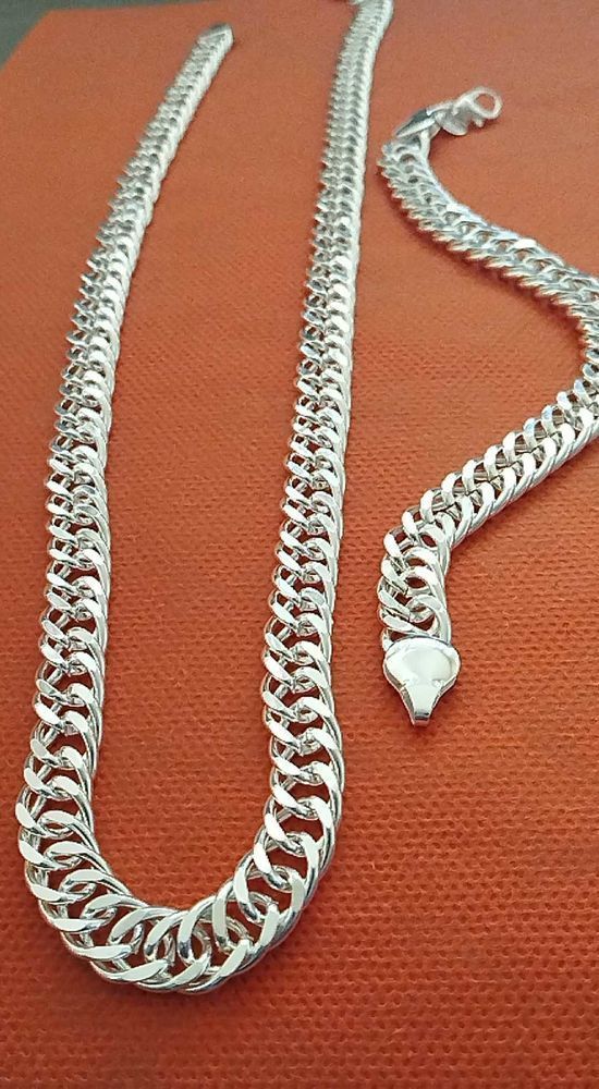 Prestigieux ensemble cha�ne et bracelet argent 925 grosse maille 60 cm./20cm 79 Antony (92)