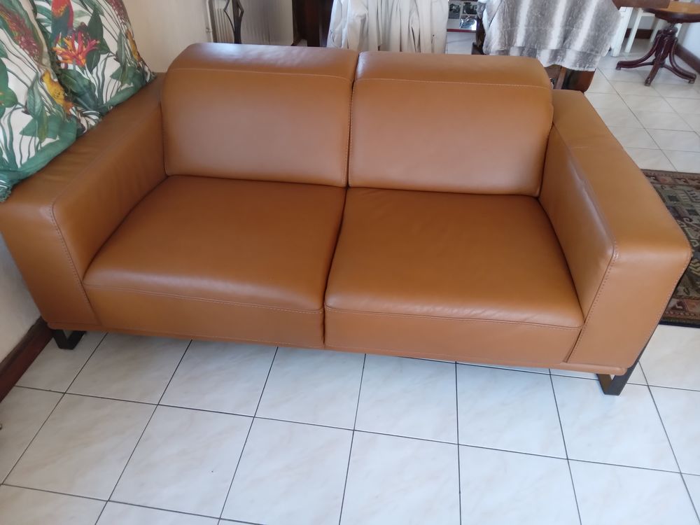 PRIX BRADE
BEAU CANAPE CUIR FIXE COULEUR CAMEL NEUF 850 Laluque (40)