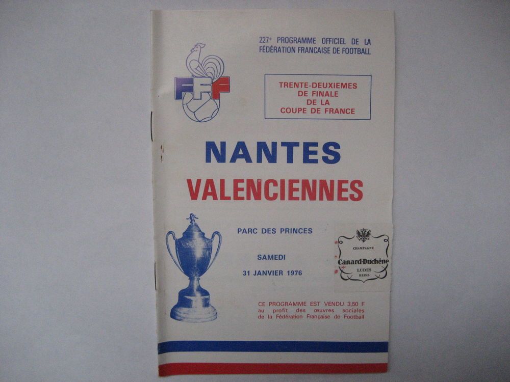 Programme officiel de la F F FOOTBALL n� 227 - 1976 29 Reims (51)