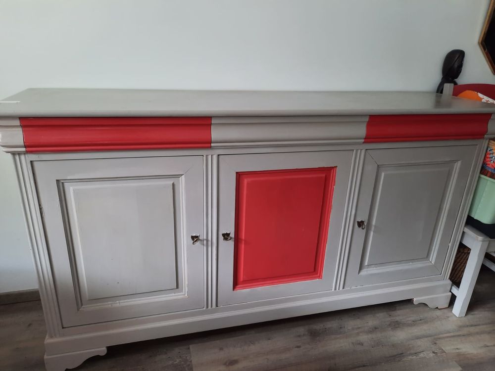 PROMO buffet rouge et gris + 6 chaises 500 Saint-L� (50)