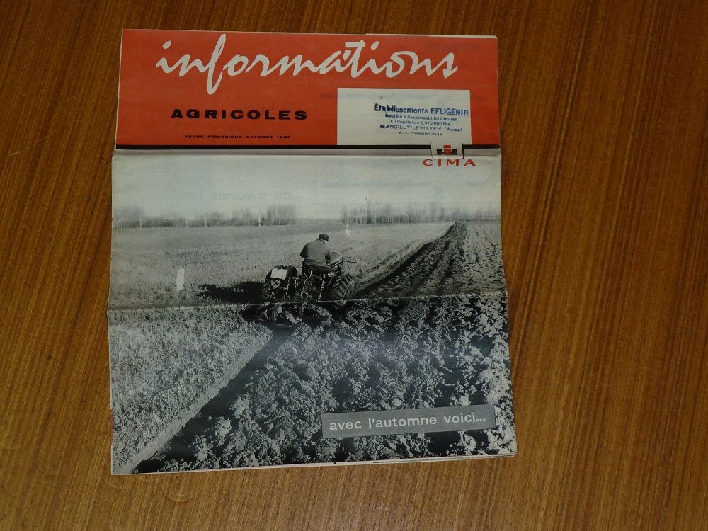 Prospectus agricole Mac CORMICK   informations  0 Lafran�aise (82)