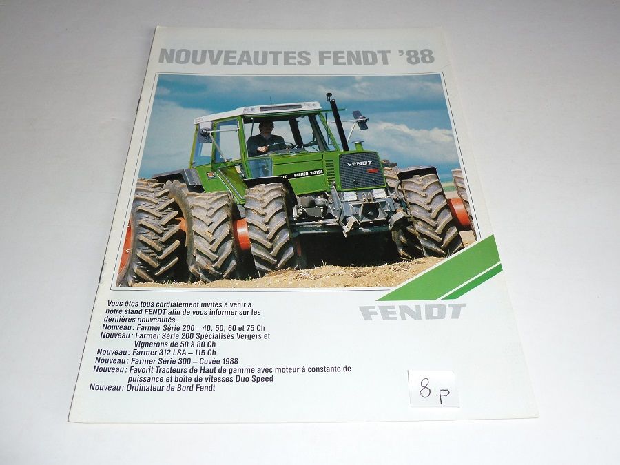 Prospectus d�pliant FENDT Nouveaut�s 88 19 Marcilly-le-Hayer (10)