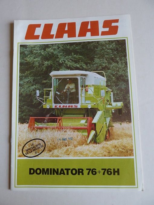Prospectus moissonneuses CLAAS DOMINATOR 76 et 76H 1 Marcilly-le-Hayer (10)