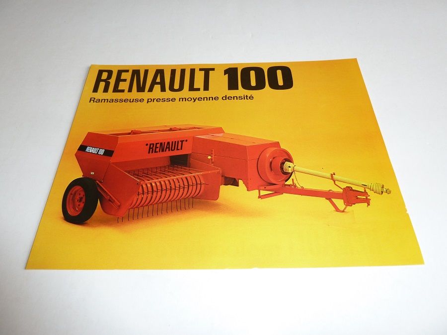 Prospectus presse ramasseuse RENAULT 100 1 Marcilly-le-Hayer (10)
