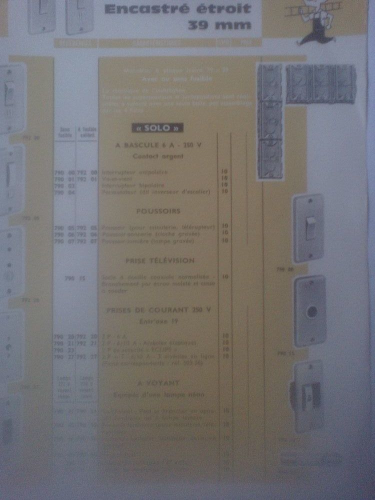 Prospectus publicitaire Legrand Limoges Saturne encastr� 6 N�rac (47)