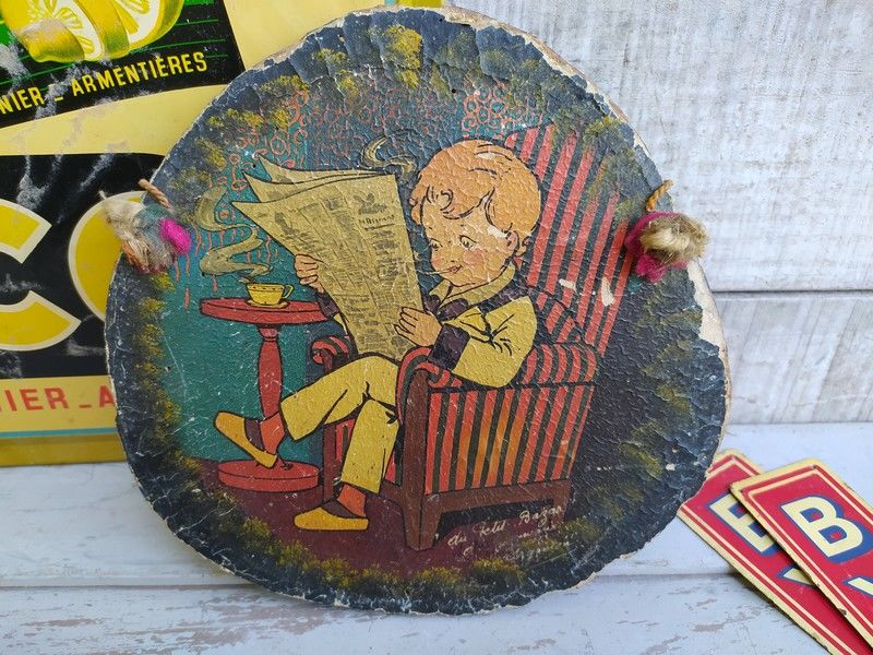 Publicit� Litho sur Bois Enfant Au Petit Bazar Argenton 35 Loches (37)