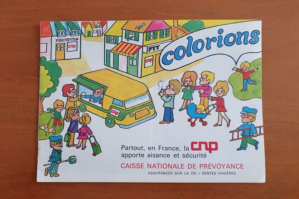 Publicité  CNP  livret coloriage - 1973 3 Les Molières (91)