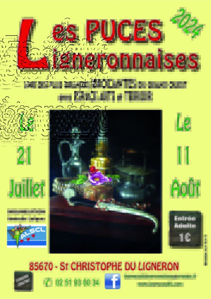 LES PUCES LIGNERONNAISES (BROCANTE exposants professionnels) 0 Saint-Christophe-du-Ligneron (85)