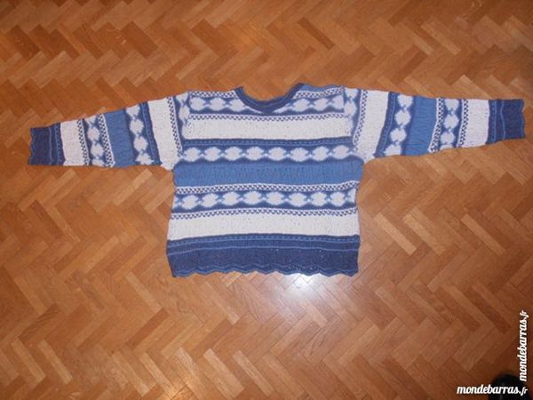 Pull bleu et beige (V6) 5 Tours (37)