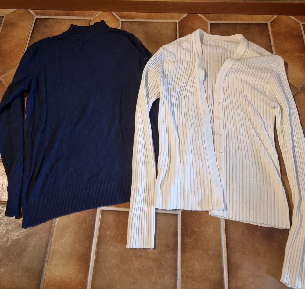Lot de 1 pull bleu + 1 gilet blanc pour femme taille 38 1 Vulbens (74)