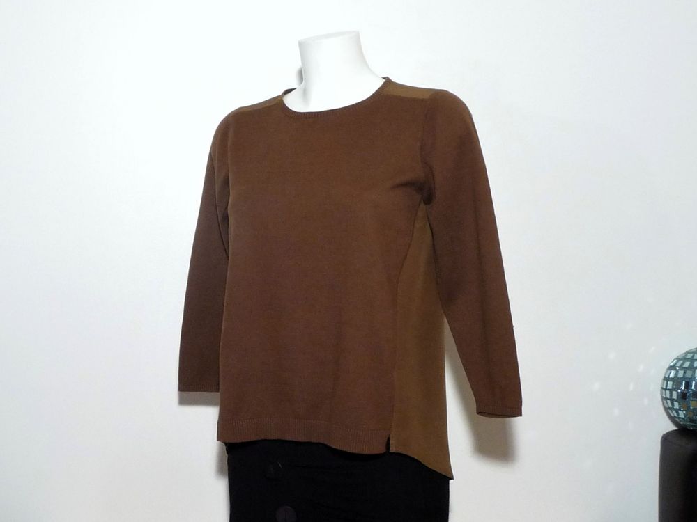 Top/ Pull Coton et Soie � Marron Manches Longues-Monoprix 30 Paris 15 (75)