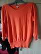 Pull couleur corail manches 3/4 taille 4 marque Zamba.