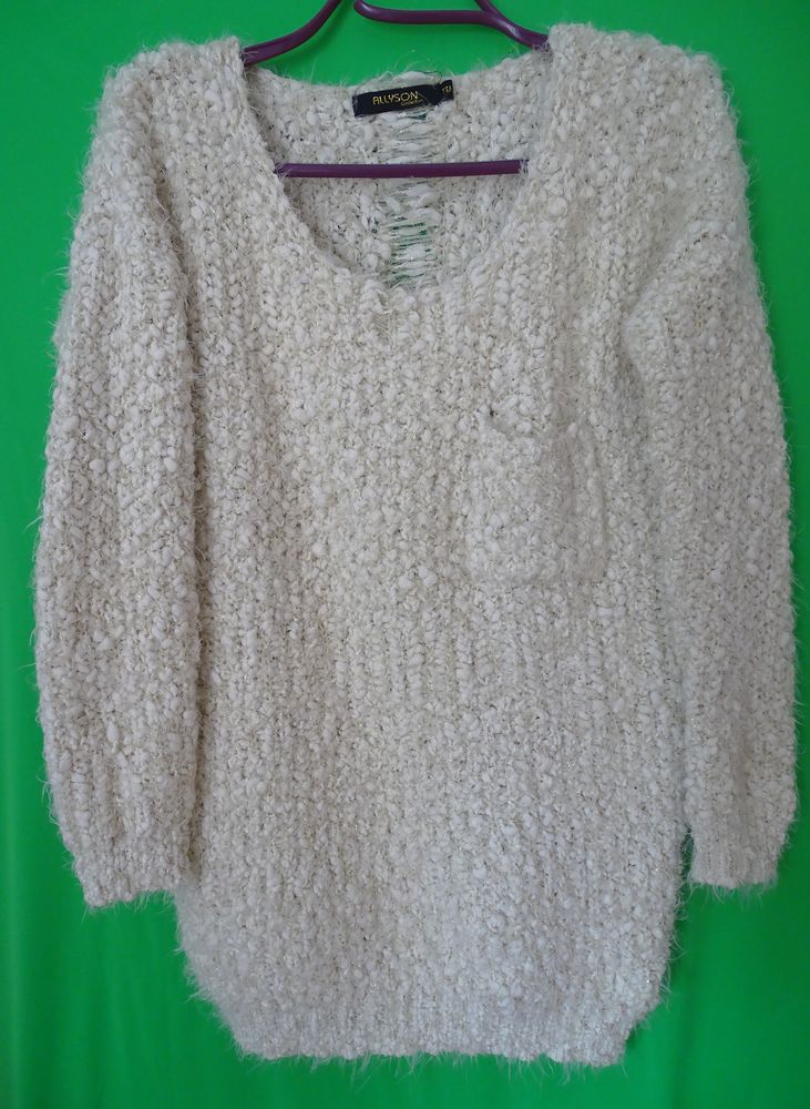 Pull cr�me femme-Allyson -   T. unique 19 Les Moli�res (91)