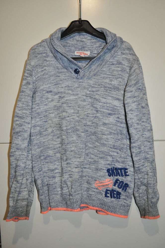 Pull gris bleu DPAM 8 ans 7 Paris 20 (75)