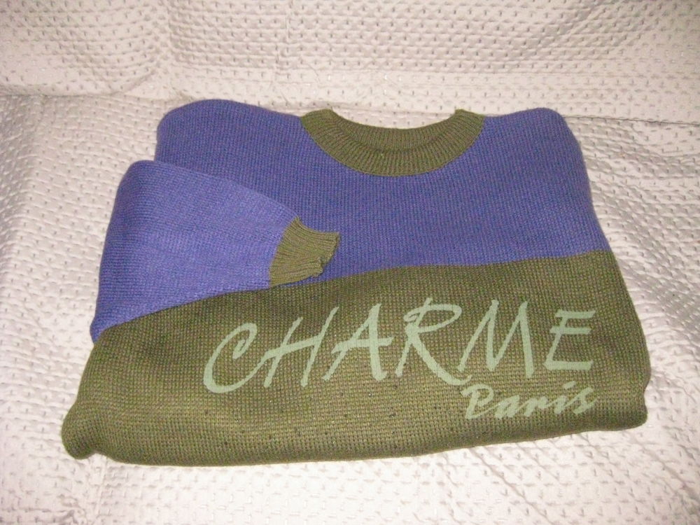  pull homme de couleur Kaki et parme 10 Biscarrosse (40)