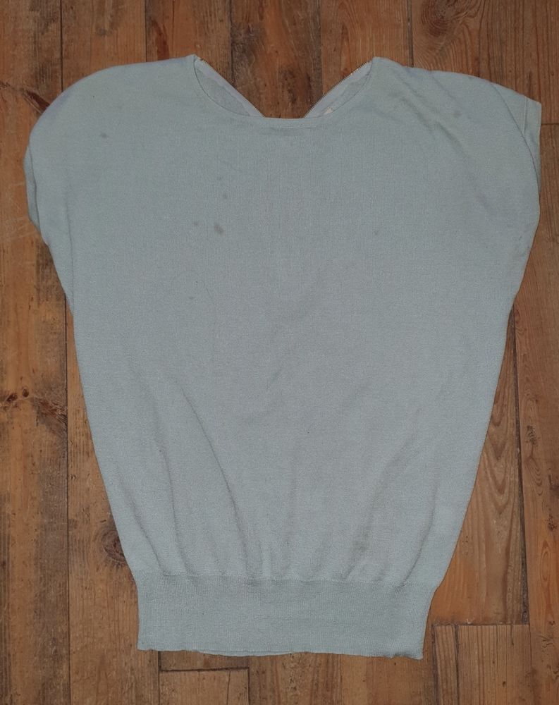 Pull manches courtes turquoise S 2 Monistrol-sur-Loire (43)