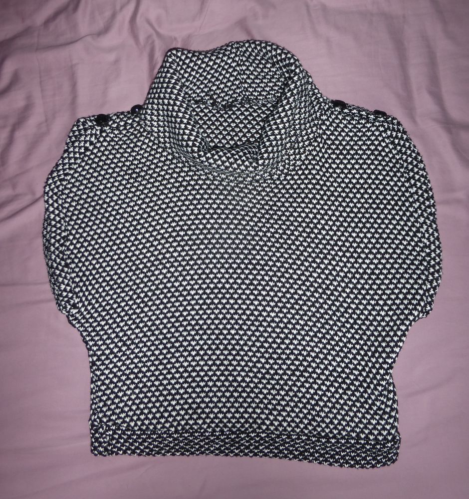 PULL MOUCHETE NOIR/BLANC - taille 40 3 Doussard (74)