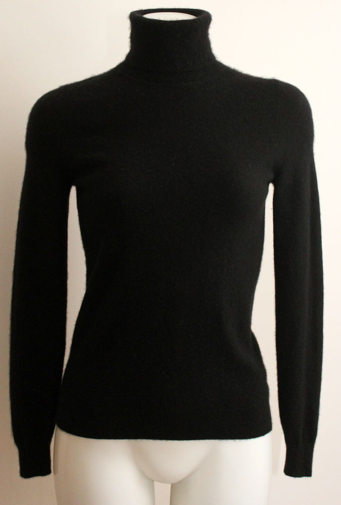 Pull col roul� cachemire noir ERIC BOMPARD T.S 180 Issy-les-Moulineaux (92)