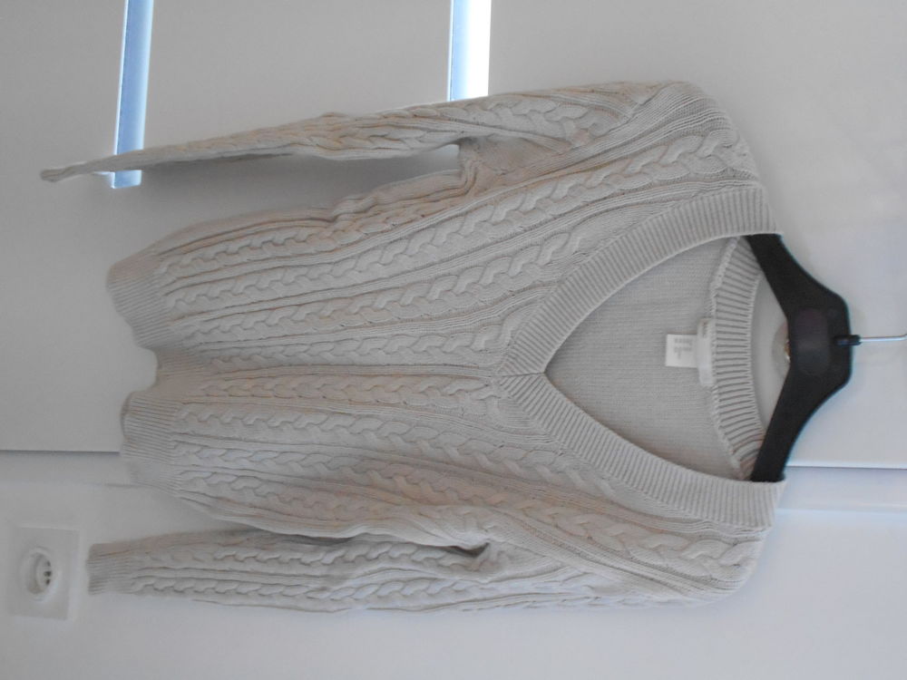 Pull torsad� Beige clair Basic H&M T34/XS, neuf 10 Retiers (35)
