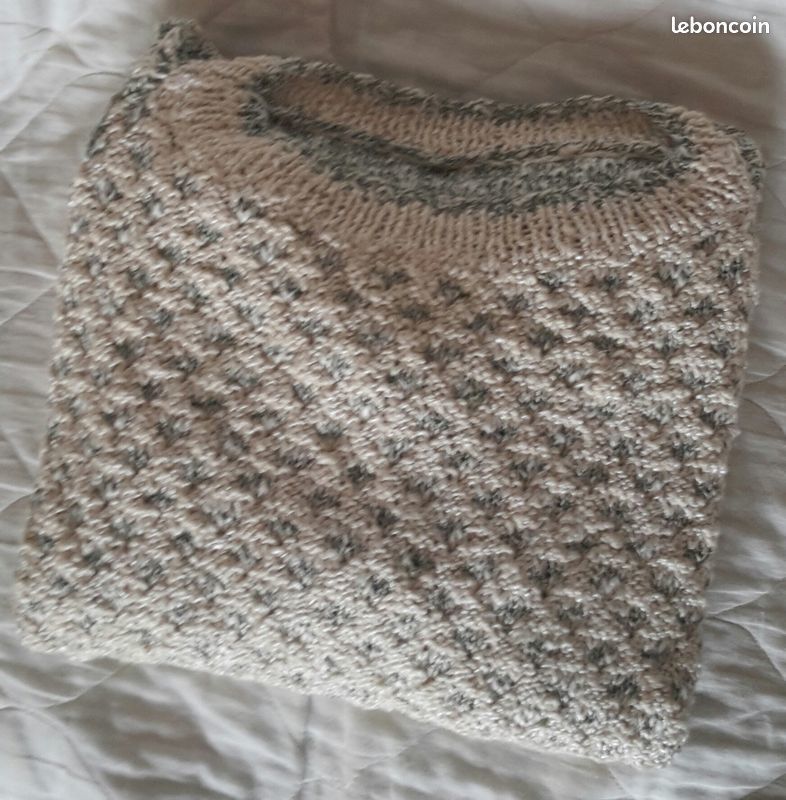 Pull tricot� main coton/lin taille 38/40 - Neuf 22 Dinan (22)
