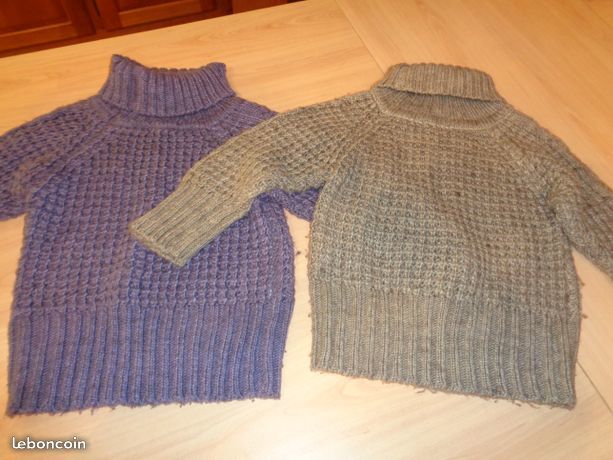 2 pulls fille col roul� laine taille 7 ans en TBE � 12 euros 12 Laura�t (32)