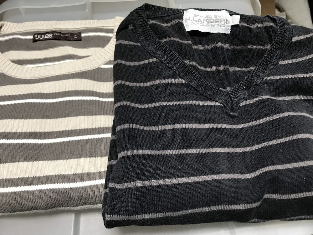 2 pulls raye  homme taille L. DIVERSES MARQUES 7 Saint-Genis-Laval (69)
