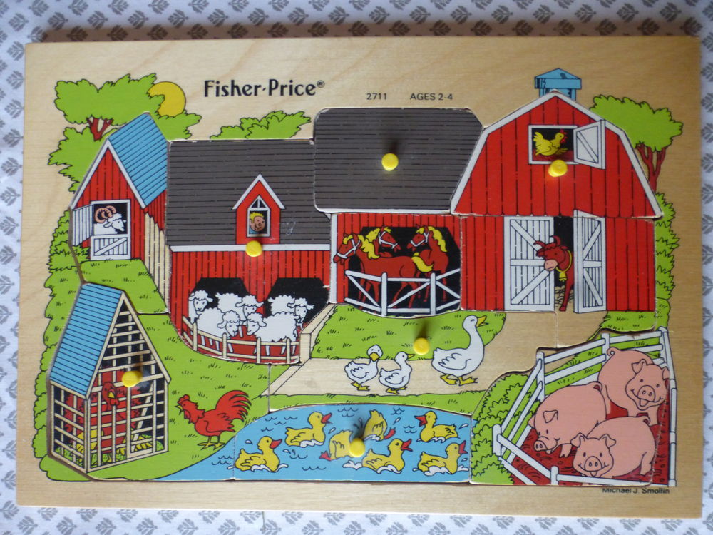 Puzzle en bois fisher price n�2711 animaux de la ferme 20 Le Coudray (28)