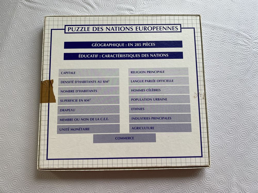 Puzzle carte de l'Europe des nations Pom Alo + poster 5 Paris 20 (75)