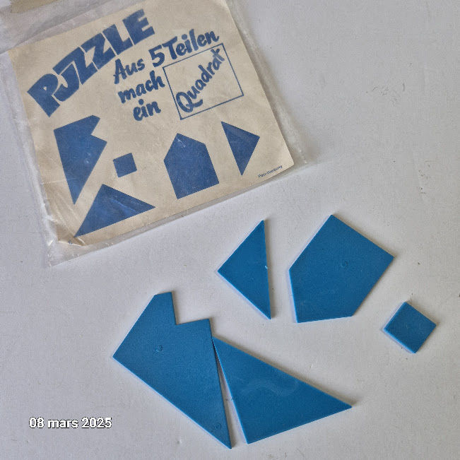 Jeu Puzzle 5 pi�ces pour reconstruire un carr�, solide et si 1 Saumur (49)