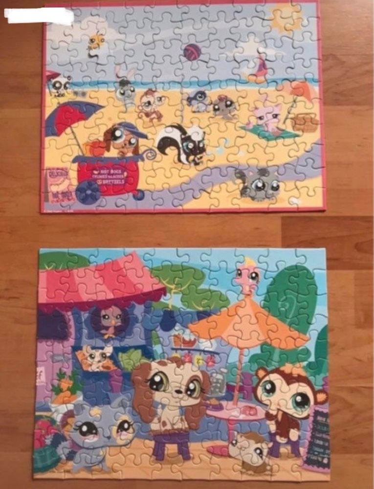 Lot de 2 puzzles Littlest Petshop 4 Bavilliers (90)