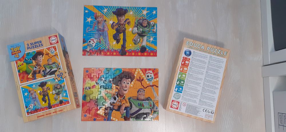 2 Puzzles de 50 pièces chacun  Toy Story 4  et en Bois 7 La Ferté-Alais (91)