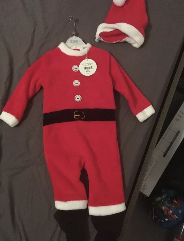 Pyjama Deguisement Pere Noel Enfant 18 Mois 81cm 4 Fameck (57)