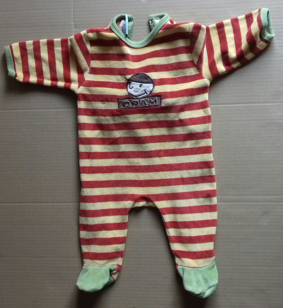 Pyjama DPAM ray� jaune/brique 3 mois 3 Semoy (45)