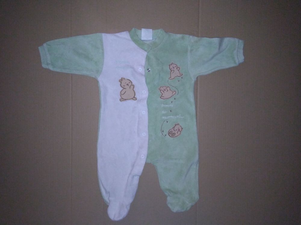 Pyjama maman marmotte vert/blanc 3 mois 3 Semoy (45)