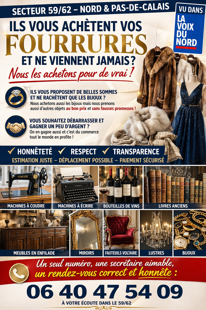 ? RACHAT ANTIQUIT�S ? D�PLACEMENT 59/62 150 Lille (59)